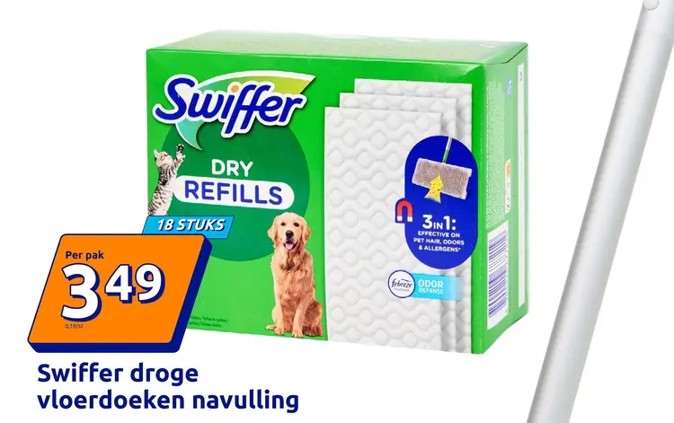 Aanbieding: Swiffer droge vloerdoeken navulling