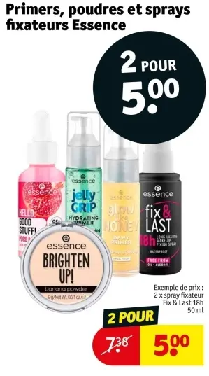 Offre: Primers, poudres et sprays fixateurs