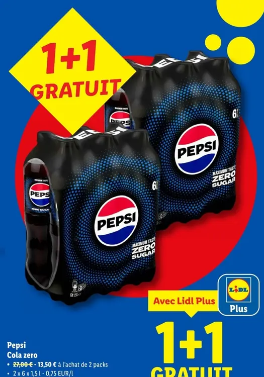 Offre: Pepsi Cola zero