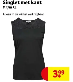 Aanbieding: Singlet met kant