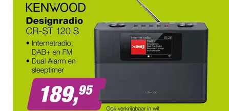 Aanbieding: Kenwood CR-ST 120 S DAB+ Radio Zwart