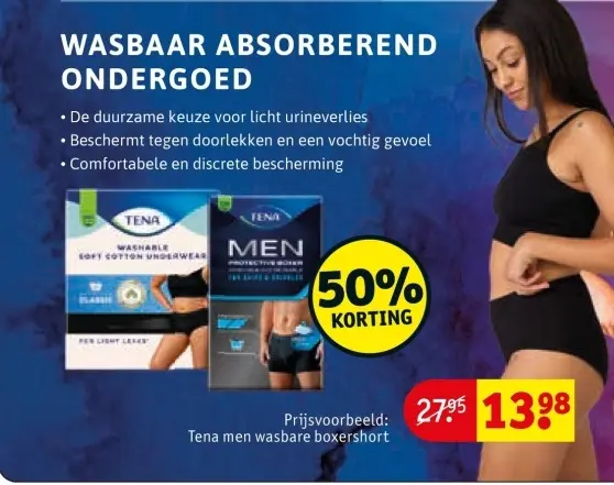 Aanbieding: Wasbaar absorberend ondergoed