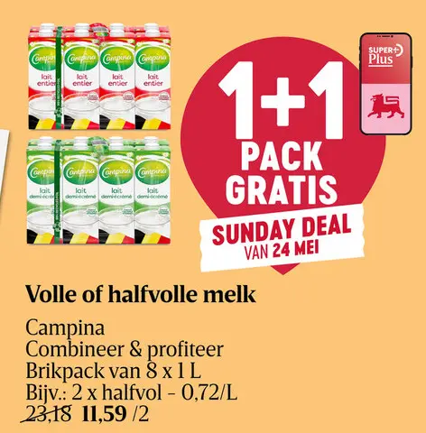 Promotie: Volle of halfvolle melk