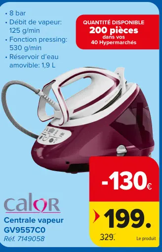 Offre: Centrale vapeur GV9557C0