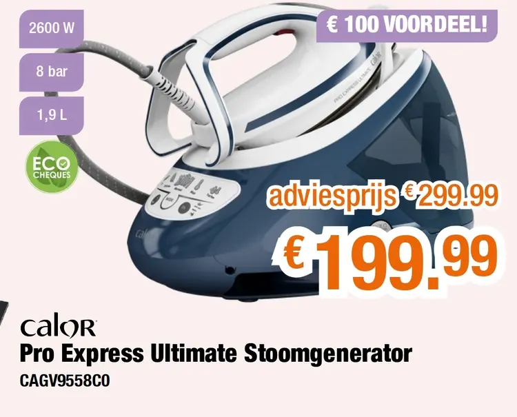 Promotie: Pro Express Ultimate Stoomgenerator