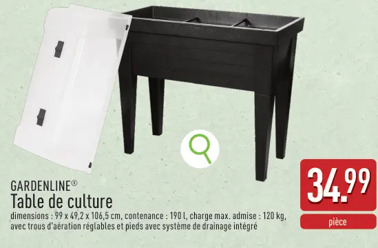 Offre: Table de culture
