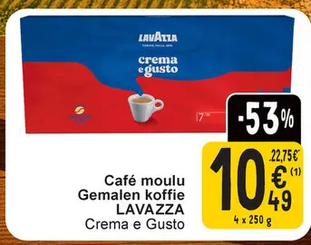 Offre: Café moulu Gemalen koffie Crema e Gusto