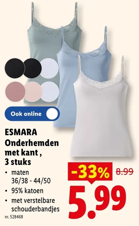 Promotie: Onderhemden met kant