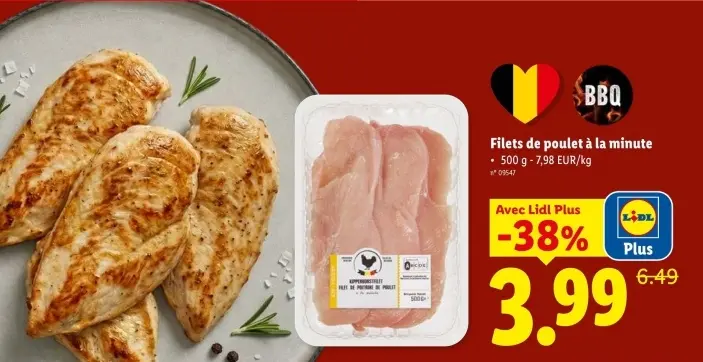 Offre: Filets de poulet à la minute
