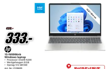 Aanbieding: 15-fd0006nb Windows laptop