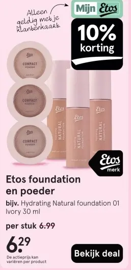 Aanbieding: Etos foundation en poeder