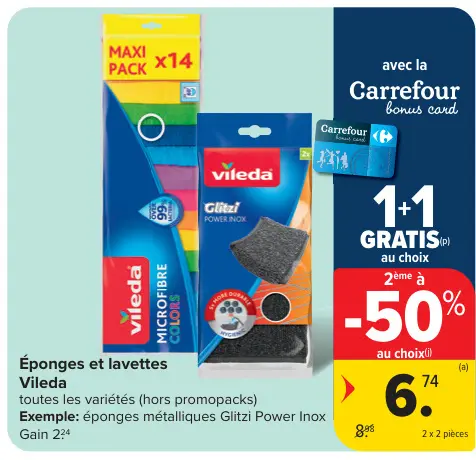 Offre: Éponges et lavettes