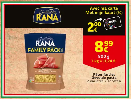 Offre: Pâtes farcies / Gevulde pasta