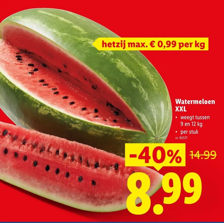 Promotie: Watermeloen XXL