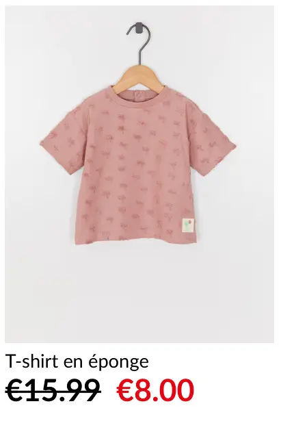 Offre: T-shirt en éponge