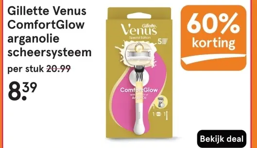 Aanbieding: Venus ComfortGlow arganolie scheersysteem