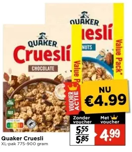 Aanbieding: Quaker Cruesli