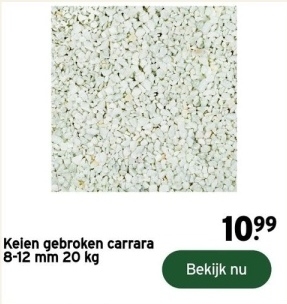 Aanbieding: Keien gebroken carrara