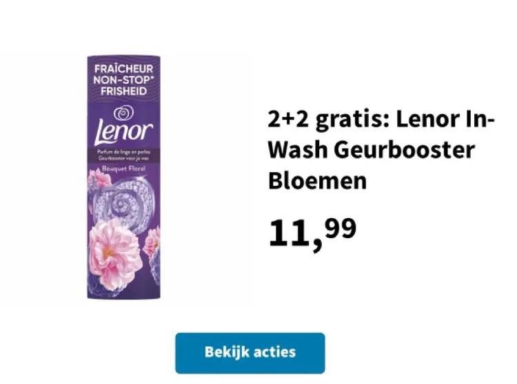 Promotie: Lenor In-Wash Geurbooster Bloemen