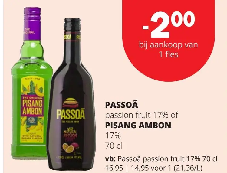 Promotie: Passoã passion fruit or Pisang Ambon