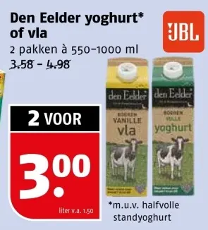 Aanbieding: Den Eelder yoghurt of vla