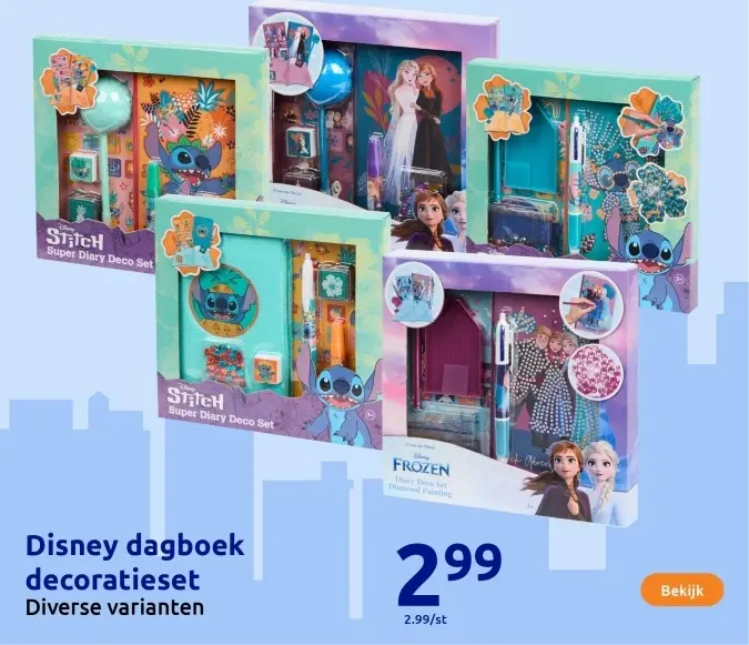 Aanbieding: Disney dagboek decoratieset