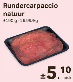 Promotie: Rundercarpaccio natuur