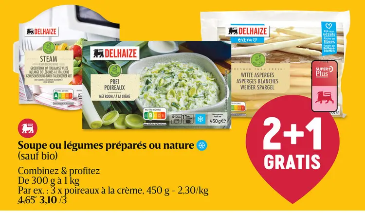Offre: Soupe ou légumes préparés ou nature