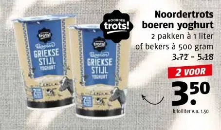 Aanbieding: Noordertrots boeren yoghurt