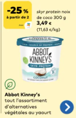 Offre: skyr protein noix de coco