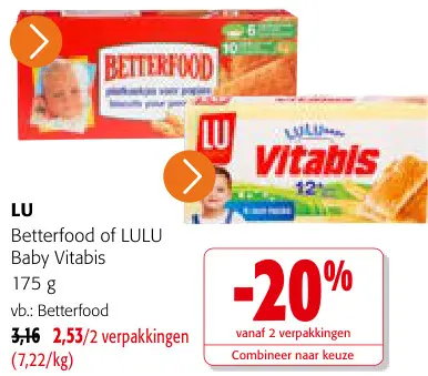 Promotie: Betterfood or LULU Baby Vitabis