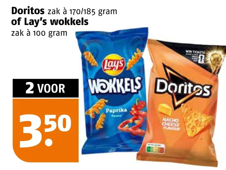 Aanbieding: Doritos of Lay's wokkels