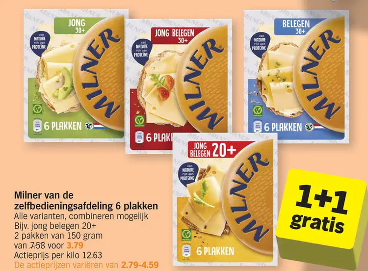 Offre: Milner van de zelfbedieningsafdeling 6 plakken