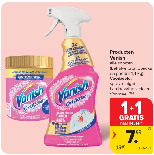 Promotie: Producten Vanish