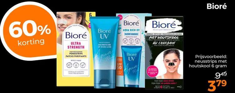 Aanbieding: neusstrips met houtskool