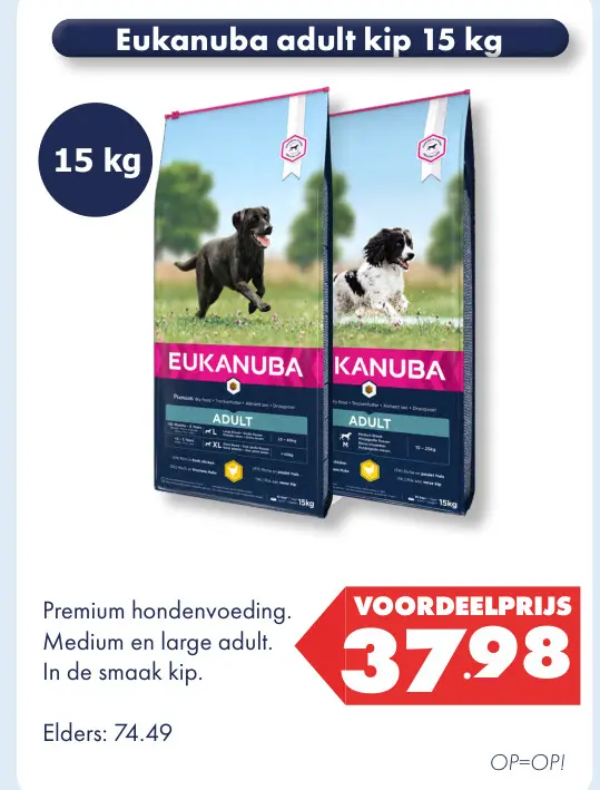 Aanbieding: Eukanuba adult kip