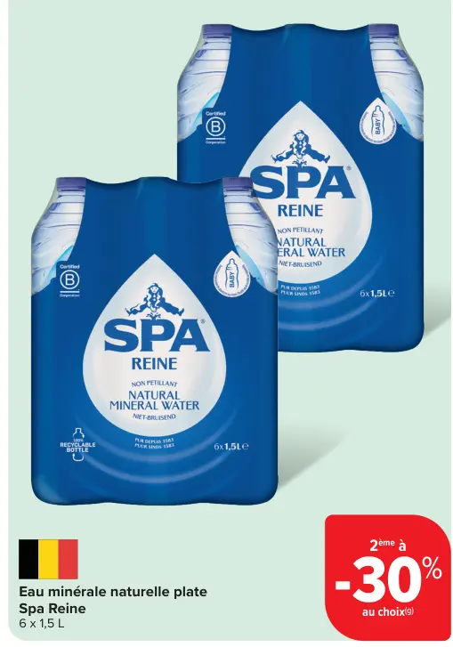 Offre: Eau minérale naturelle plate