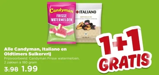 Aanbieding: Alle Candyman, Italiano en Oldtimers Suikervrij