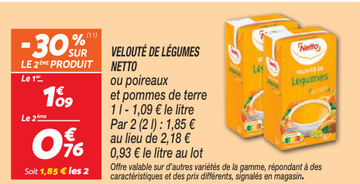 Offre: VELOUTÉ DE LÉGUMES