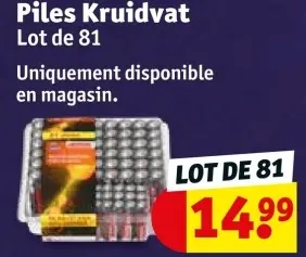 Offre: Piles Kruidvat
