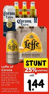 Aanbieding: Leffe of Corona