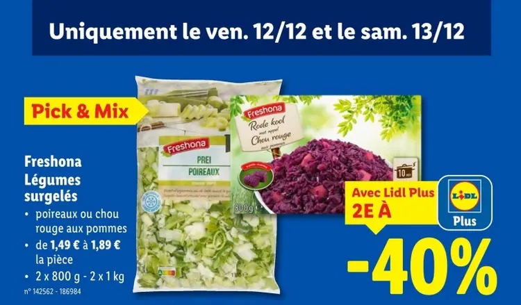 Offre: Légumes surgelés