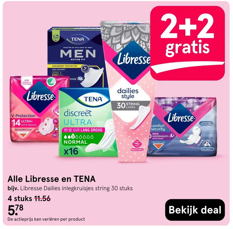 Aanbieding: Alle Libresse en TENA