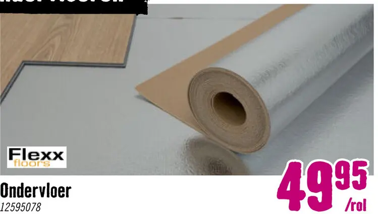 Aanbieding: Flexxfloors Ondervloer voor PVC en laminaat 100 cm