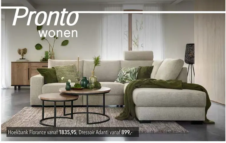 Aanbieding: Hoekbank Florance of dressoir Adanti