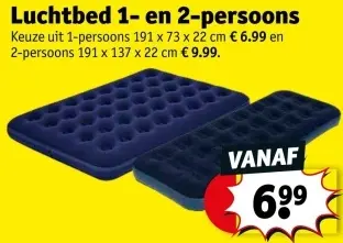 Aanbieding: Luchtbed 1- en 2-persoons