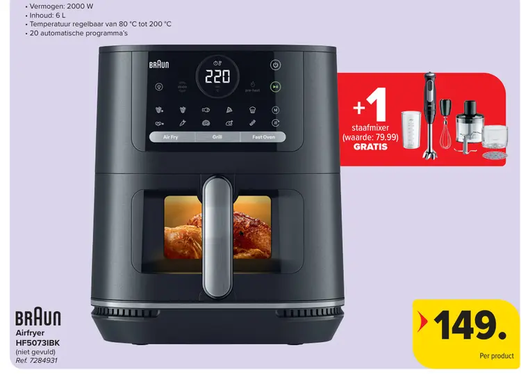 Aanbieding: Airfryer HF5073IBK