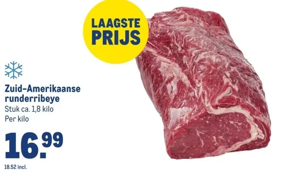 Aanbieding: Zuid-Amerikaanse runderribeye