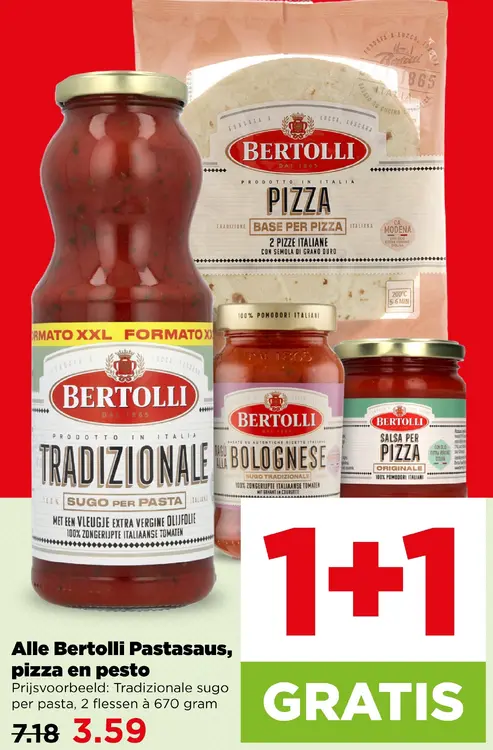 Aanbieding: Alle Bertolli Pastasaus, pizza en pesto