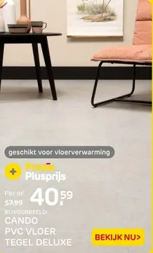 Aanbieding: Cando pvc vloer tegel deluxe